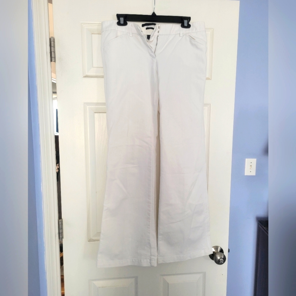 Express editor pants flare white